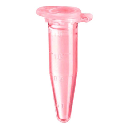 Фото товара Пробирки Эппендорфа нестерильные 1,5 мл, диаметр 11 мм с защелкивающейся крышкой (красные)