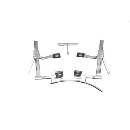 Ранорасширитель реечный для грудной полости с расходом зеркал от 0до165мм,спарен Фото товара Ранорасширитель реечный для грудной полости с расходом зеркал от 0до165мм,спарен