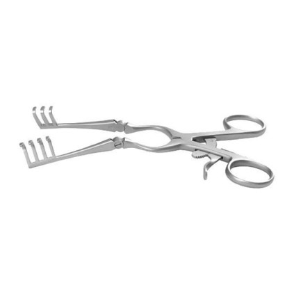 Ранорасширитель с кремальерой 3 х 4 т/к 165 мм шарнирный, тупоконечный 170-603 Фото товара Ранорасширитель с кремальерой 3 х 4 т/к 165 мм шарнирный, тупоконечный 170-603