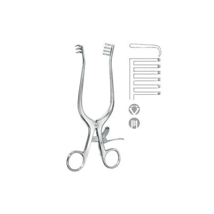 Ранорасширитель с кремальерой с тупыми зубцами, 25,5 см KLS Martin Фото товара Ранорасширитель с кремальерой с тупыми зубцами, 25,5 см KLS Martin