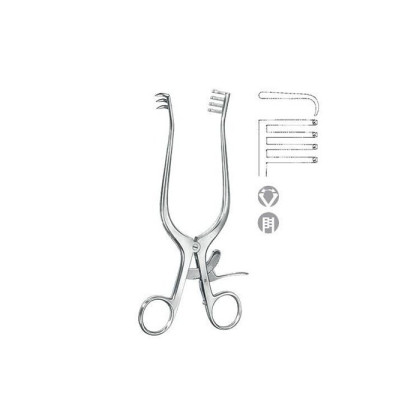 Ранорасширитель с кремальерой с тупыми зубцами, по WEITLANER, 20 см KLS Martin Фото товара Ранорасширитель с кремальерой с тупыми зубцами, по WEITLANER, 20 см KLS Martin