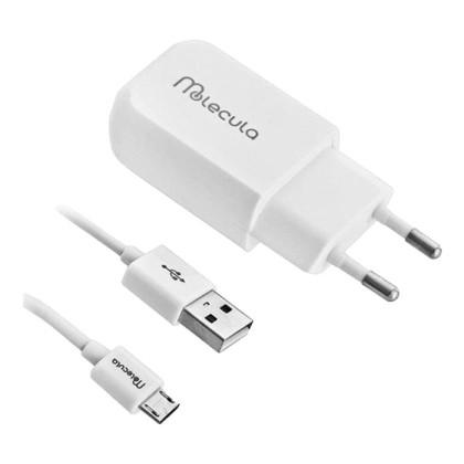 Сетевое зарядное устройство Molecula microUSB Фото товара Сетевое зарядное устройство Molecula microUSB