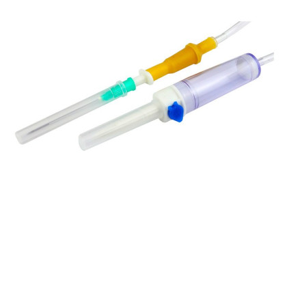 Фото товара Система ИНФУЗИОННАЯ для переливания растворов (пластиковый шип), игла 0,80 х 40 - 21G, SFM, 25 шт