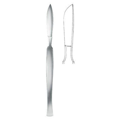 Скальпель брюшистый, № 1, длина 15 см KLS Martin Фото товара Скальпель брюшистый, № 1, длина 15 см KLS Martin