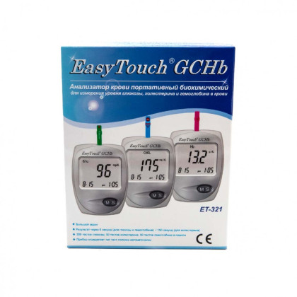 Фото товара Средство для измерения холестерина, глюкозы и гемоглобина ИзиТач (Easy Touch GCHb)