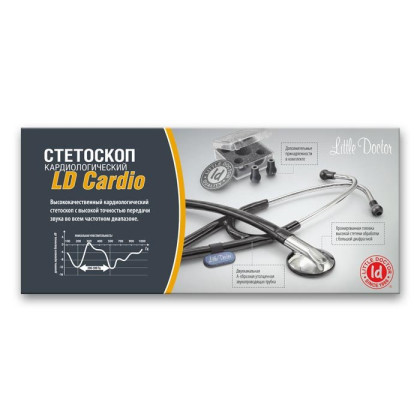 Стетоскоп LD Cardio черный, Little Doctor Фото товара Стетоскоп LD Cardio черный, Little Doctor