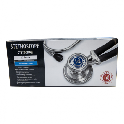 Стетоскоп LD Special 56 см, черный, Little Doctor Фото товара Стетоскоп LD Special 56 см, черный, Little Doctor