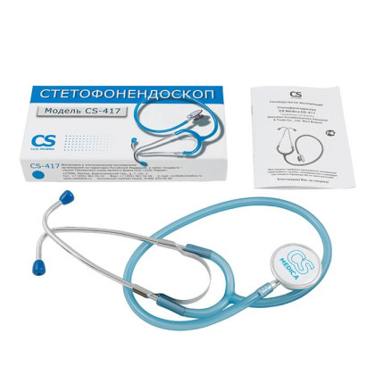 Стетофонендоскоп CS-417 голубой, CS Medica Фото товара Стетофонендоскоп CS-417 голубой, CS Medica