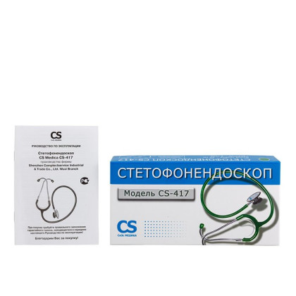 Стетофонендоскоп CS-417 зеленый, CS Medica Фото товара Стетофонендоскоп CS-417 зеленый, CS Medica