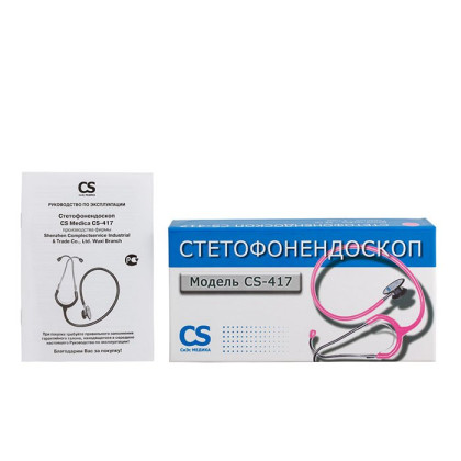 Стетофонендоскоп CS-417 розовый, CS Medica Фото товара Стетофонендоскоп CS-417 розовый, CS Medica