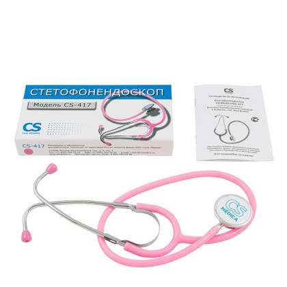 Стетофонендоскоп CS-417 розовый, CS Medica Фото товара Стетофонендоскоп CS-417 розовый, CS Medica