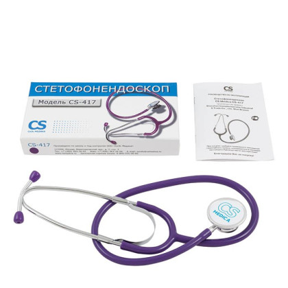 Стетофонендоскоп CS-417 фиолетовый, CS Medica Фото товара Стетофонендоскоп CS-417 фиолетовый, CS Medica
