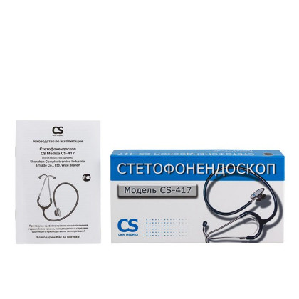 Стетофонендоскоп CS-417 черный, CS Medica Фото товара Стетофонендоскоп CS-417 черный, CS Medica