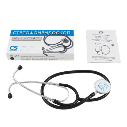 Стетофонендоскоп CS-417 черный, CS Medica Фото товара Стетофонендоскоп CS-417 черный, CS Medica