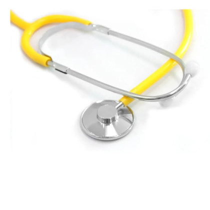Стетофонендоскоп СФ-01-«Адъютор» с односторонней фонендоскопической головкой с желтыми трубками Фото товара Стетофонендоскоп СФ-01-«Адъютор» с односторонней фонендоскопической головкой с желтыми трубками