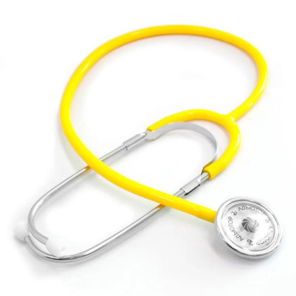 Стетофонендоскоп СФ-01-«Адъютор» с односторонней фонендоскопической головкой с желтыми трубками Фото товара Стетофонендоскоп СФ-01-«Адъютор» с односторонней фонендоскопической головкой с желтыми трубками