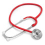 Стетофонендоскоп СФ-01-«Адъютор» с односторонней фонендоскопической головкой с красными трубками Фото товара Стетофонендоскоп СФ-01-«Адъютор» с односторонней фонендоскопической головкой с красными трубками