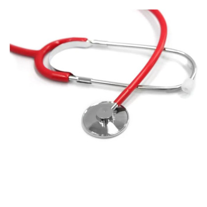 Стетофонендоскоп СФ-01-«Адъютор» с односторонней фонендоскопической головкой с красными трубками Фото товара Стетофонендоскоп СФ-01-«Адъютор» с односторонней фонендоскопической головкой с красными трубками