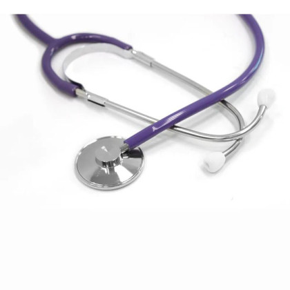 Стетофонендоскоп СФ-01-«Адъютор» с односторонней фонендоскопической головкой с фиолетовыми трубками Фото товара Стетофонендоскоп СФ-01-«Адъютор» с односторонней фонендоскопической головкой с фиолетовыми трубками