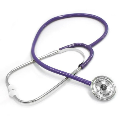Стетофонендоскоп СФ-01-«Адъютор» с односторонней фонендоскопической головкой с фиолетовыми трубками Фото товара Стетофонендоскоп СФ-01-«Адъютор» с односторонней фонендоскопической головкой с фиолетовыми трубками