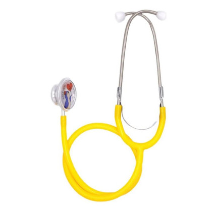 Стетофонендоскоп СФ-02-«Адъютор» с двусторонней фонендоскопической и стетоскопической головкой с желтыми трубками Фото товара Стетофонендоскоп СФ-02-«Адъютор» с двусторонней фонендоскопической и стетоскопической головкой с желтыми трубками