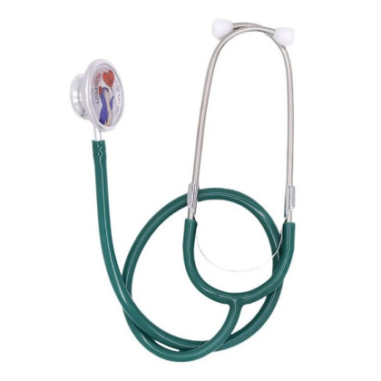 Фото товара Стетофонендоскоп СФ-02-«Адъютор» с двусторонней фонендоскопической и стетоскопической головкой с зелеными трубками