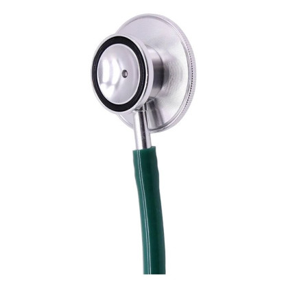 Фото товара Стетофонендоскоп СФ-02-«Адъютор» с двусторонней фонендоскопической и стетоскопической головкой с зелеными трубками