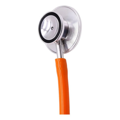 Стетофонендоскоп СФ-02-«Адъютор» с двусторонней фонендоскопической и стетоскопической головкой с оранжевыми трубками Фото товара Стетофонендоскоп СФ-02-«Адъютор» с двусторонней фонендоскопической и стетоскопической головкой с оранжевыми трубками