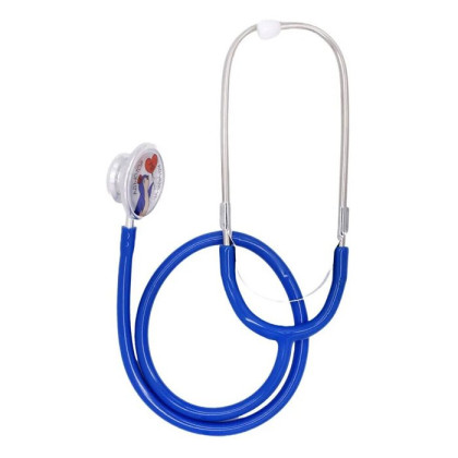 Фото товара Стетофонендоскоп СФ-02-«Адъютор» с двусторонней фонендоскопической и стетоскопической головкой с синими трубками