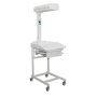 Стол для санитарной обработки новорожденных пеленальный с источником лучистого тепла Аист-1 Фото товара Стол для санитарной обработки новорожденных пеленальный с источником лучистого тепла Аист-1