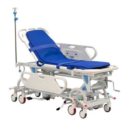 Фото товара Тележка-каталка для перевозки больных с механической системой регулировки высоты МЕТ ТВ-140