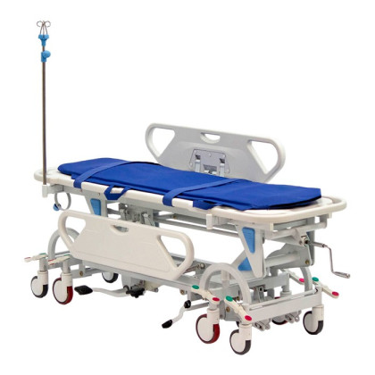 Фото товара Тележка-каталка для перевозки больных с механической системой регулировки высоты МЕТ ТВ-140