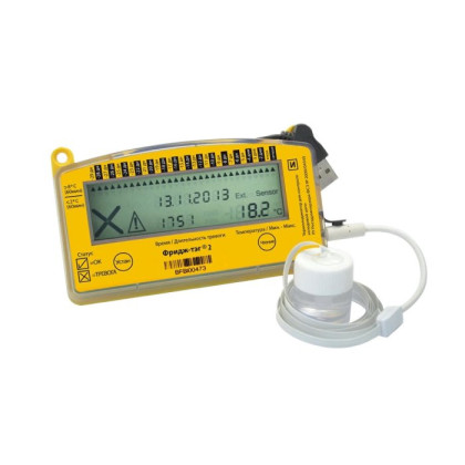 Фото товара Термоиндикатор электронный многоразовый Fridge-tag 2 с выносным инерционным датчиком температуры (36 мес., -35ºC...+70ºC)