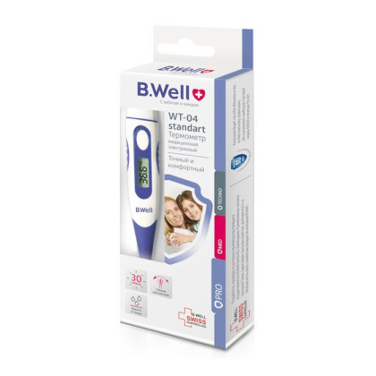 Фото товара Термометр WT-04 "Гибкий" (30 секунд, футляр, гибкий наконечник)