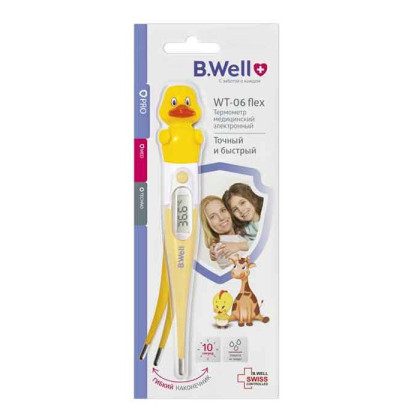 Фото товара Термометр WT-06 "Детский" - "утенок", "кролик" (6 секунд, гибкий наконечник)