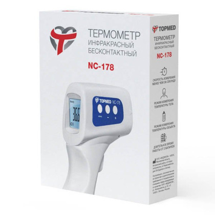 Термометр инфракрасный бесконтактный TOPMED NC-178 Фото товара Термометр инфракрасный бесконтактный TOPMED NC-178