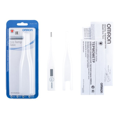 Термометр электронный Eco Temp Basic MC-246 Omron Фото товара Термометр электронный Eco Temp Basic MC-246 Omron