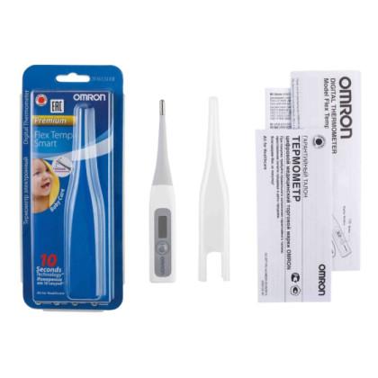 Термометр электронный Flex Temp Smart MC-343F Omron Фото товара Термометр электронный Flex Temp Smart MC-343F Omron
