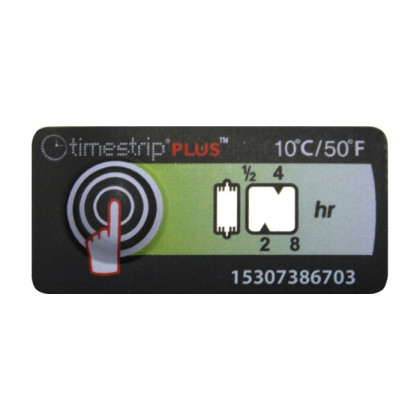 Фото товара Термохимический индикатор Таймстрип Плюс (8 часов / -20°C, 8°C, 10°C, 38°C)