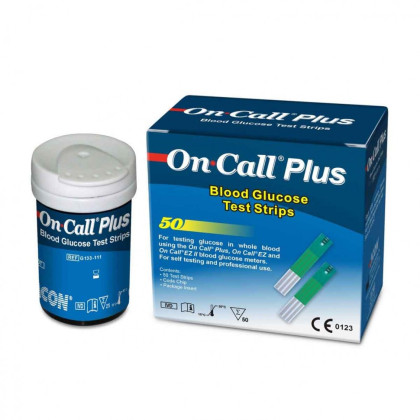 Фото товара Тест полоски для глюкометра On Call Plus (Он Колл Плюс) № 50