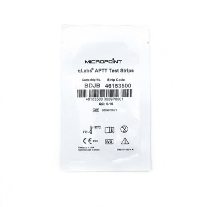 Фото товара Тест-полоска qLabs АРТТ Test Strip для определения показателей АЧТВ в цельной крови (12 шт/уп)