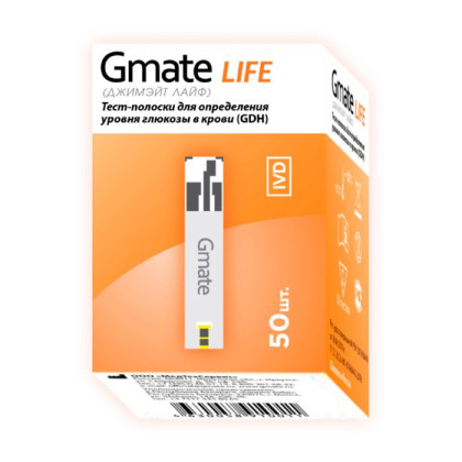 Тест-полоски "Gmate Life" № 50 Фото товара Тест-полоски "Gmate Life" № 50