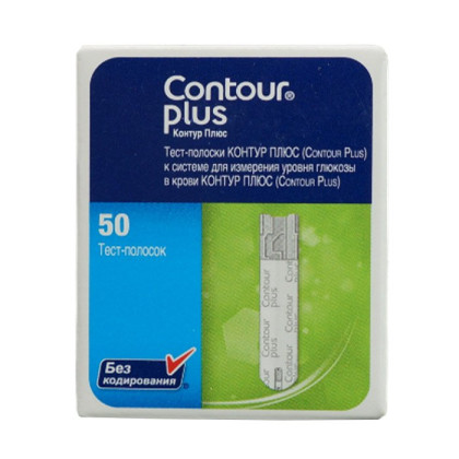 Тест-полоски Контур Плюс №50 Фото товара Тест-полоски Контур Плюс №50