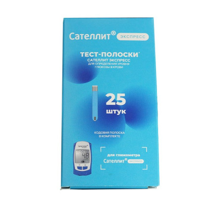 Тест-полоски ПКГ -03 "Сателлит Экспресс" №25 Фото товара Тест-полоски ПКГ -03 "Сателлит Экспресс" №25