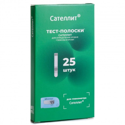 Тест-полоски "Элта Сателлит" №25 Фото товара Тест-полоски "Элта Сателлит" №25