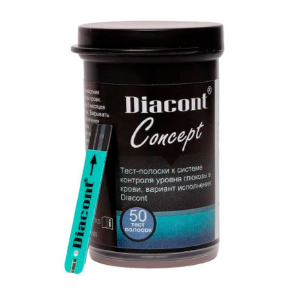 Фото товара Тест-полоски к глюкометру Diacont Concept (Диаконт Концепт) № 50