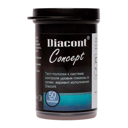 Фото товара Тест-полоски к глюкометру Diacont Concept (Диаконт Концепт) № 50
