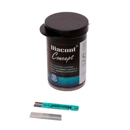 Фото товара Тест-полоски к глюкометру Diacont Concept (Диаконт Концепт) № 50