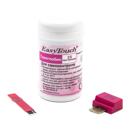Тест-полоски на гемоглобин Изи Тач №25 Фото товара Тест-полоски на гемоглобин Изи Тач №25