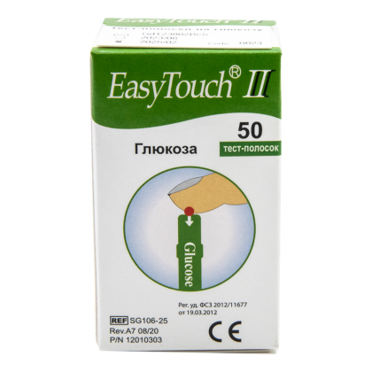 Тест-полоски на глюкозу Изи Тач №50 Фото товара Тест-полоски на глюкозу Изи Тач №50